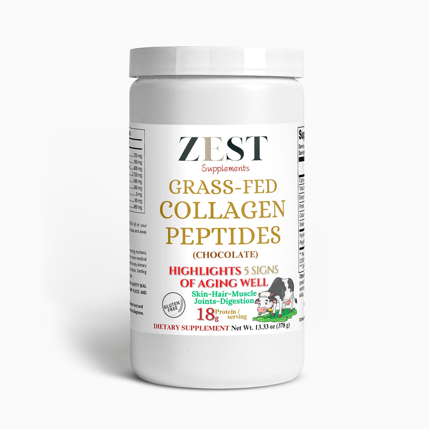 Grass-Fed Collagen Peptides - Chocolate